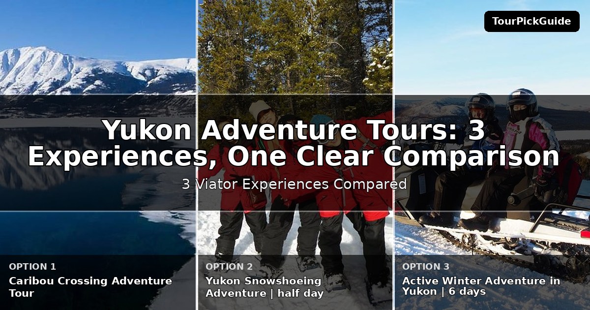 Yukon adventure tours – three Viator experiences compared