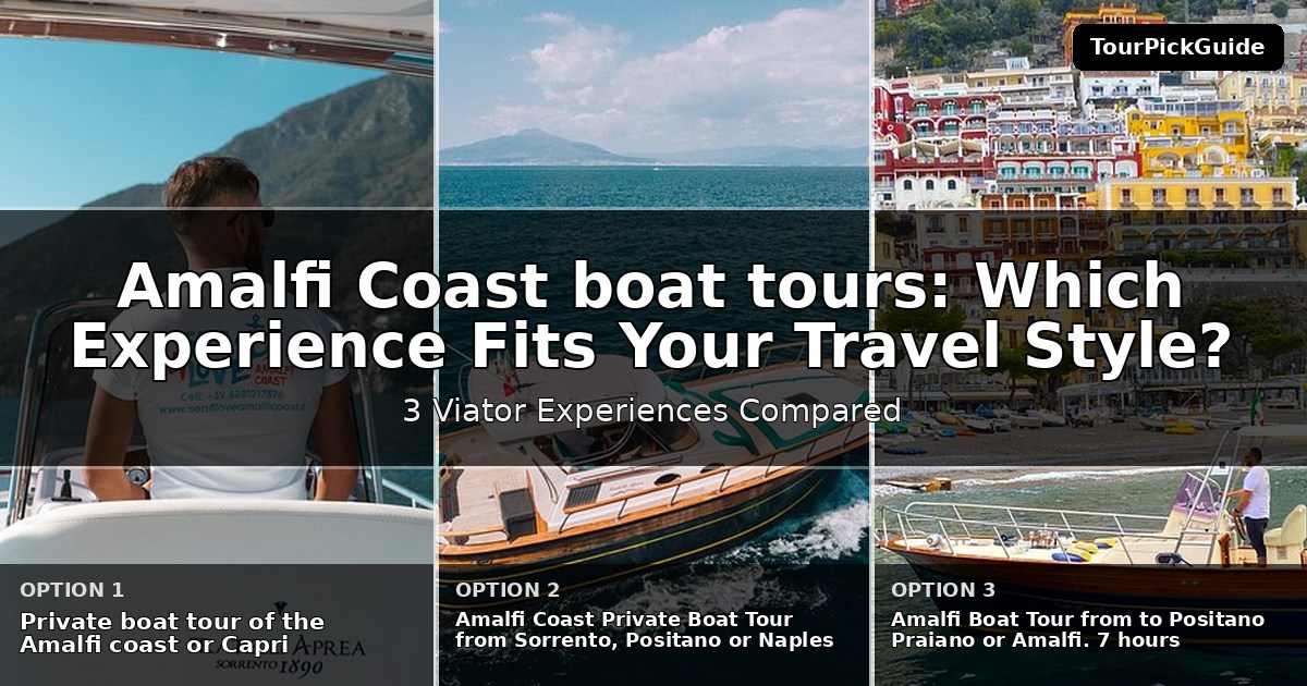 Amalfi Coast boat tours – three Viator experiences compared