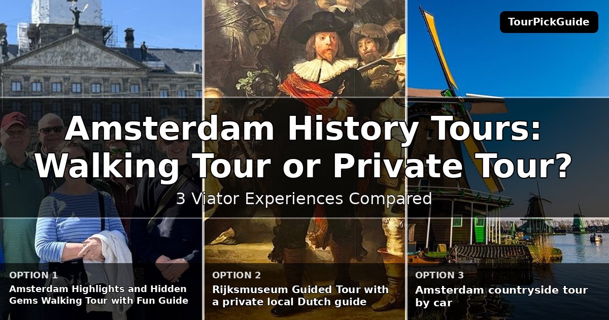 Amsterdam history tours – three Viator experiences compared