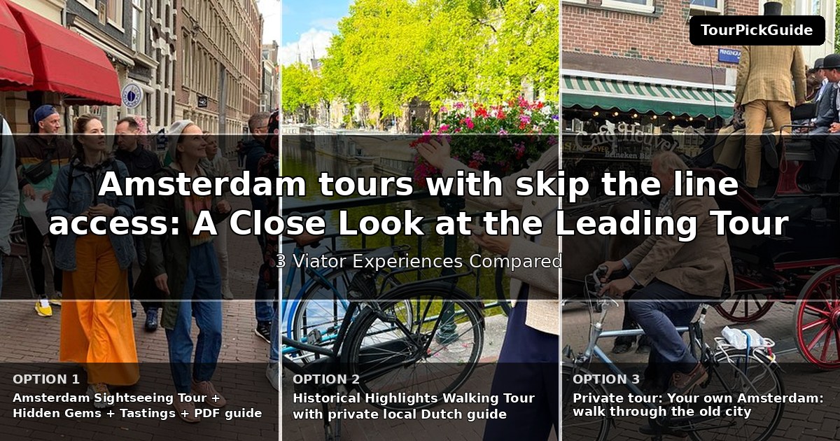 Amsterdam tours with skip the line access – three Viator experiences compared