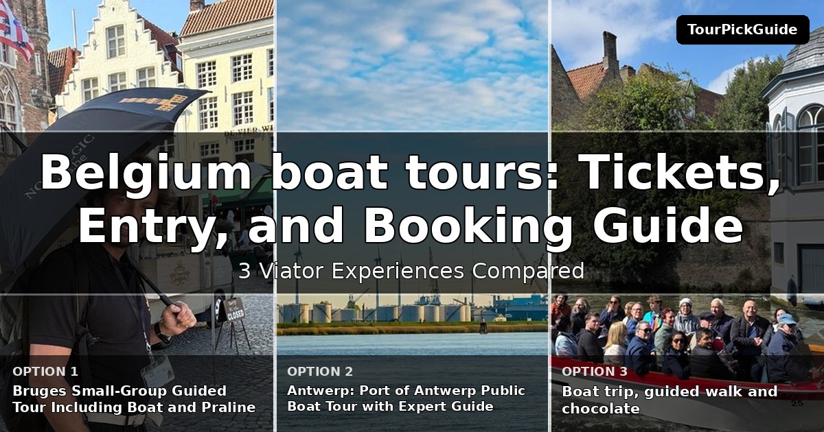 Belgium boat tours – three Viator experiences compared
