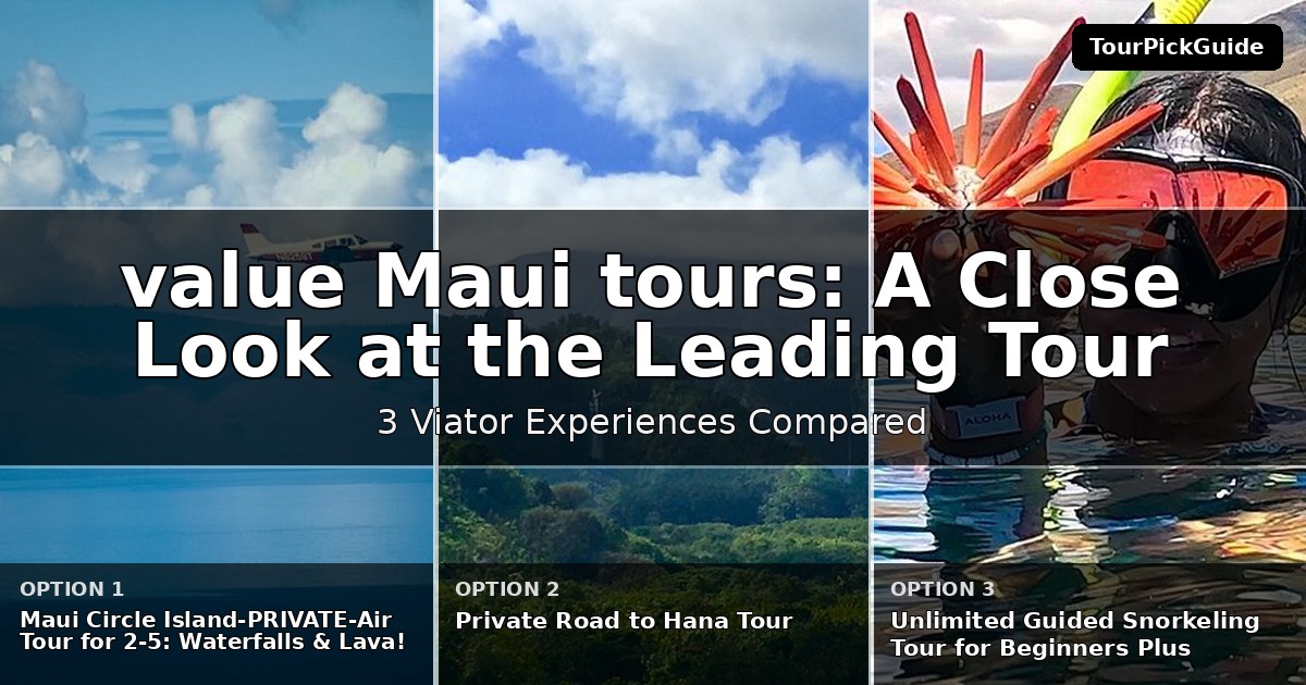 best value Maui tours – three Viator experiences compared