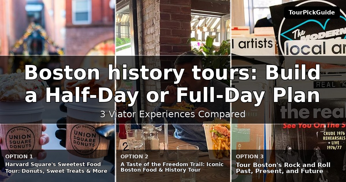 Boston history tours – three Viator experiences compared