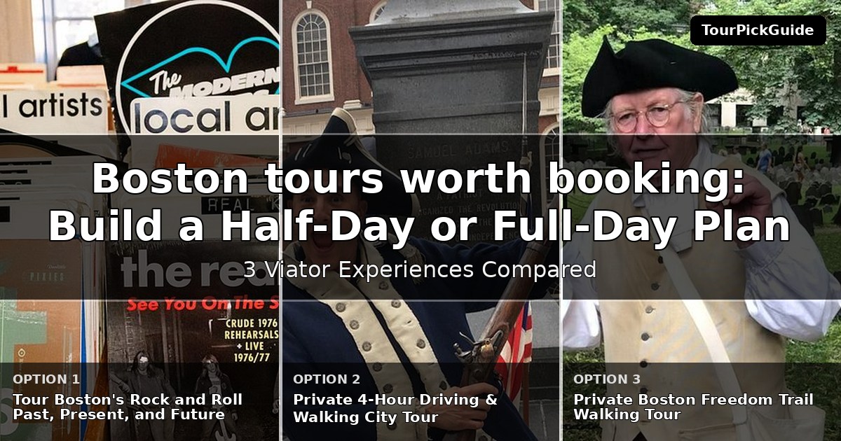 Boston tours worth booking – three Viator experiences compared