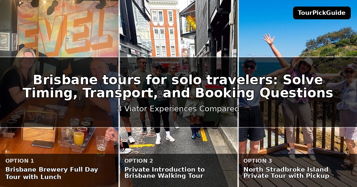 Brisbane tours for solo travelers – three Viator experiences compared