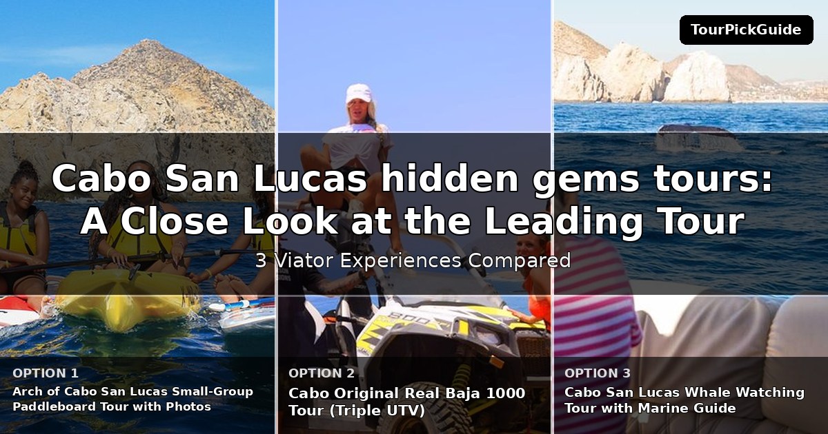 Cabo San Lucas hidden gems tours – three Viator experiences compared