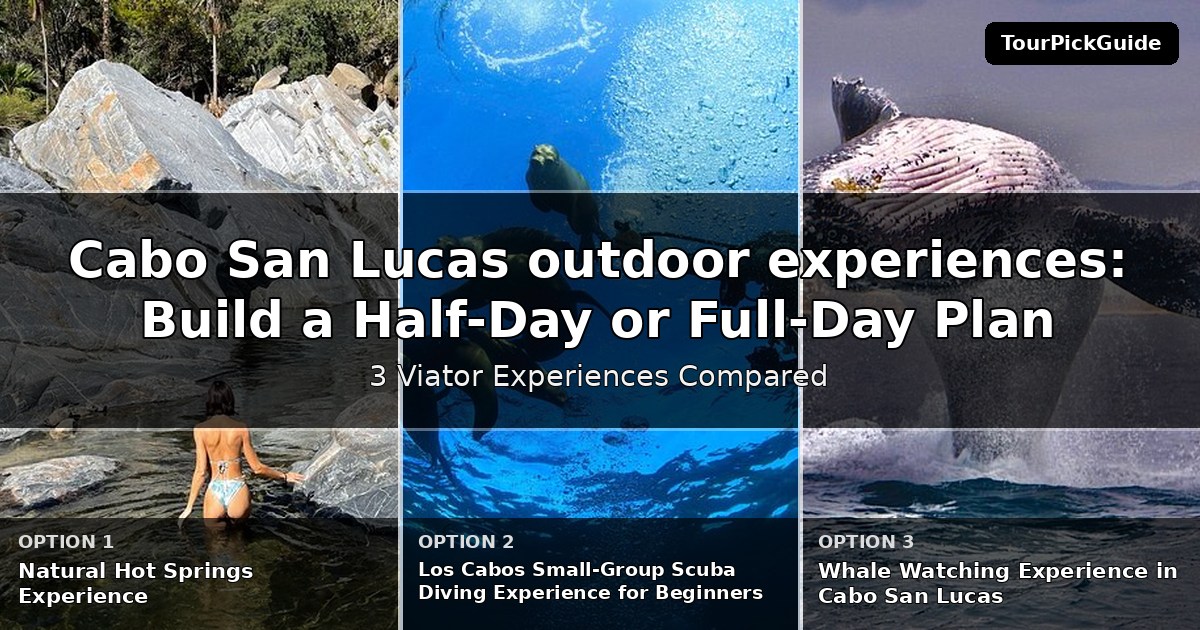 Cabo San Lucas outdoor experiences – three Viator experiences compared