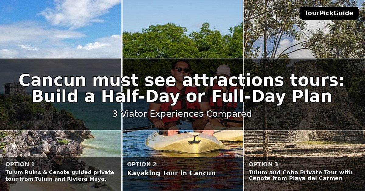 Cancun must see attractions tours – three Viator experiences compared