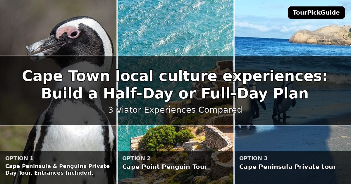 Cape Town local culture experiences – three Viator experiences compared