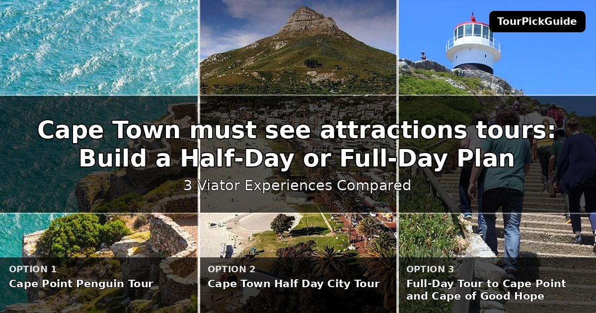 Cape Town must see attractions tours – three Viator experiences compared