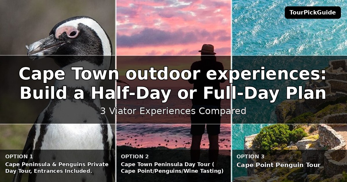 Cape Town outdoor experiences – three Viator experiences compared