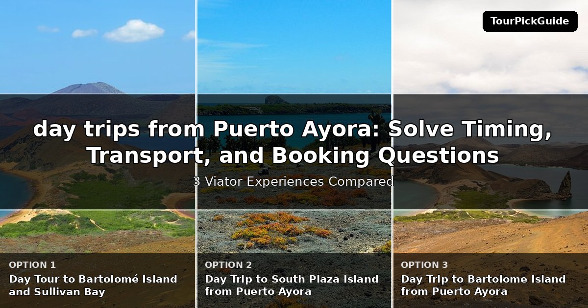 day trips from Puerto Ayora – three Viator experiences compared