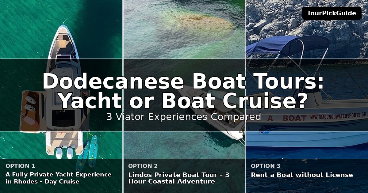 Dodecanese boat tours – three Viator experiences compared