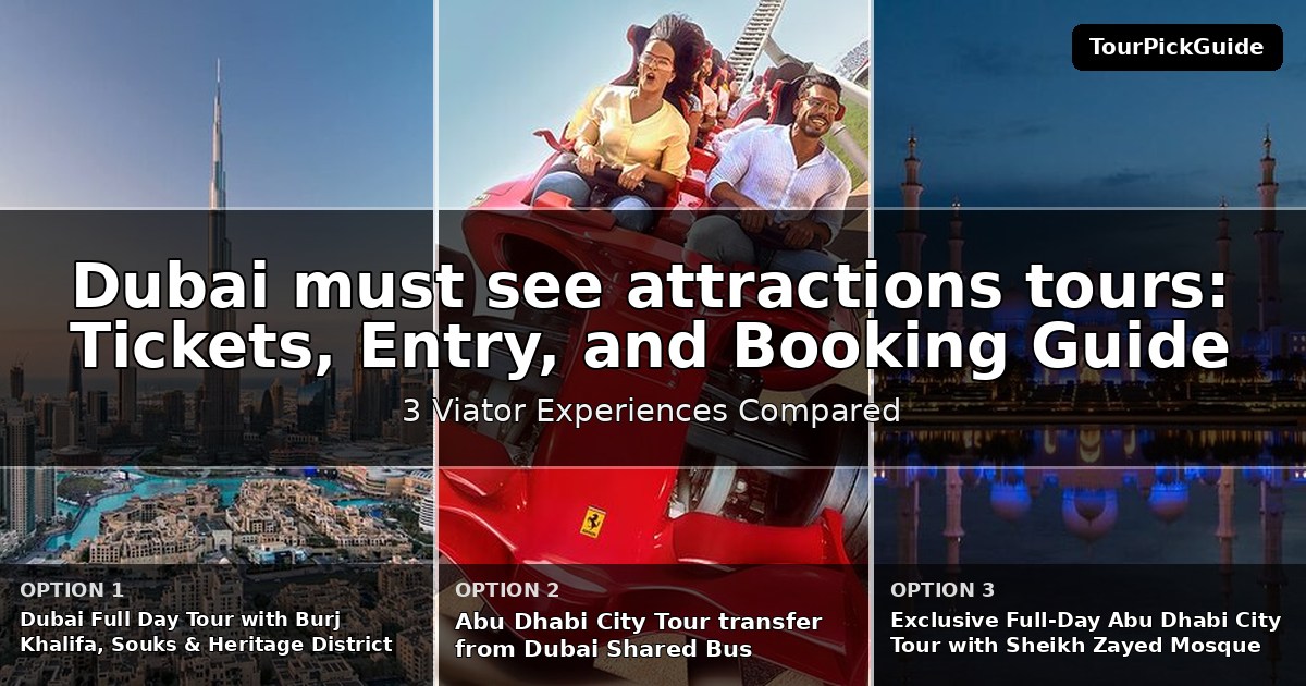 Dubai must see attractions tours – three Viator experiences compared