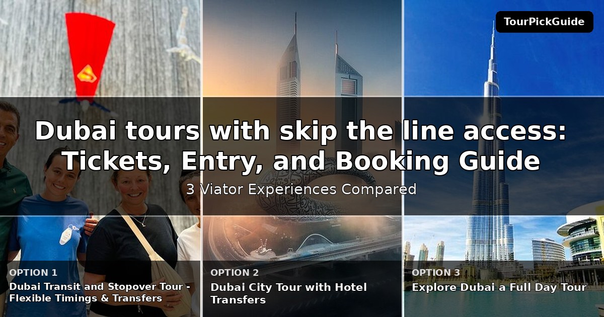 Dubai tours with skip the line access – three Viator experiences compared