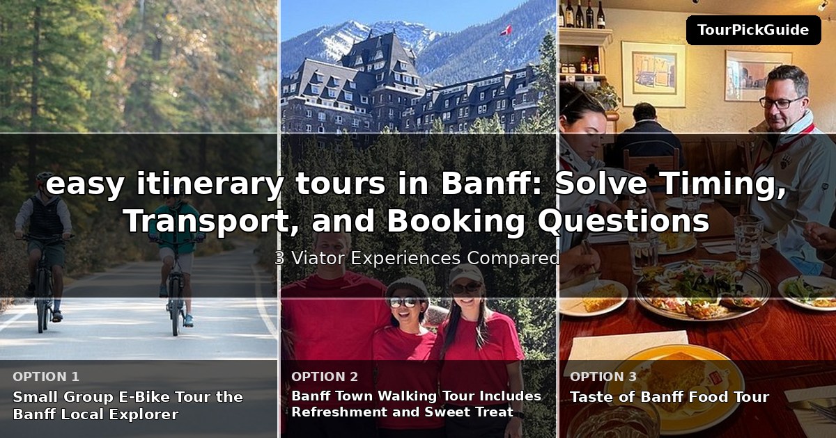 easy itinerary tours in Banff – three Viator experiences compared