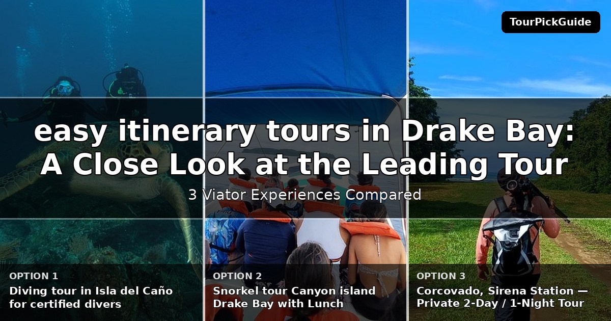 easy itinerary tours in Drake Bay – three Viator experiences compared