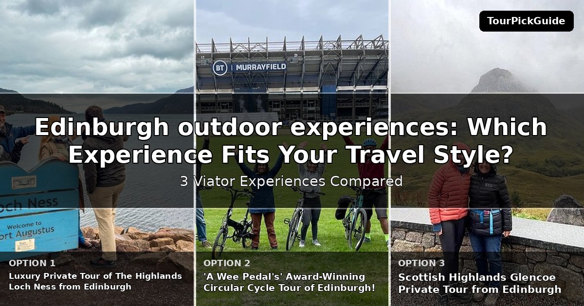 Edinburgh outdoor experiences – three Viator experiences compared