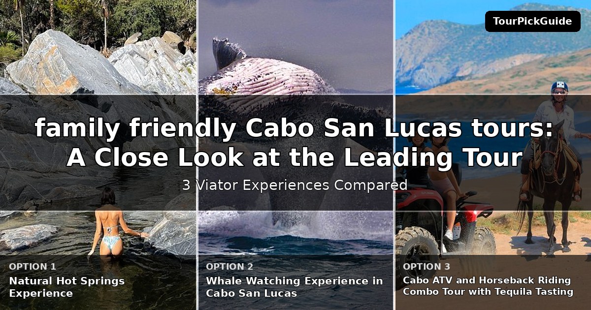 family friendly Cabo San Lucas tours – three Viator experiences compared