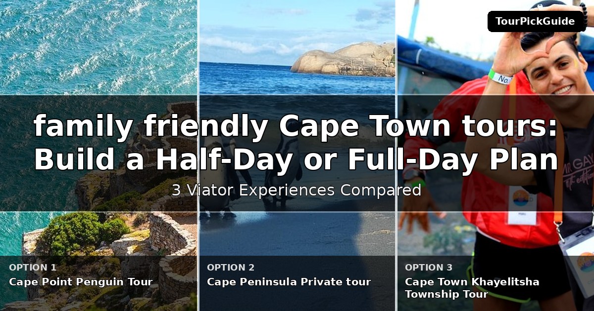 family friendly Cape Town tours – three Viator experiences compared