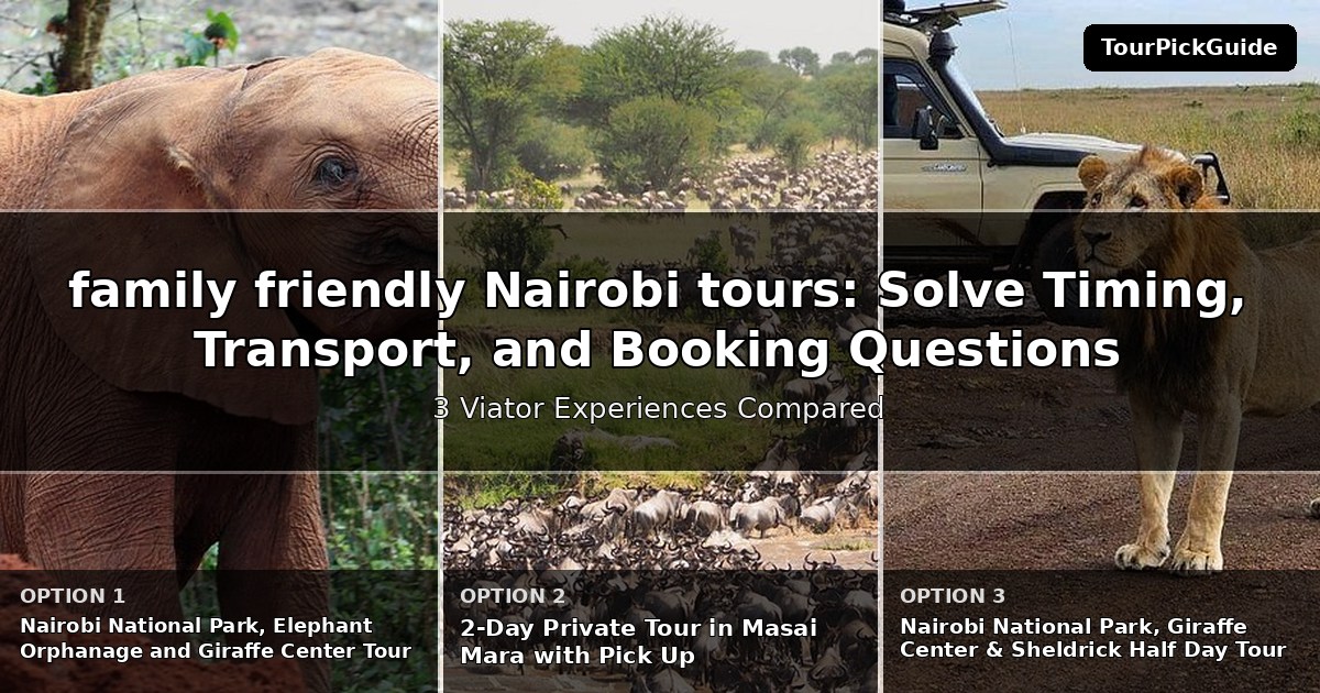 family friendly Nairobi tours – three Viator experiences compared