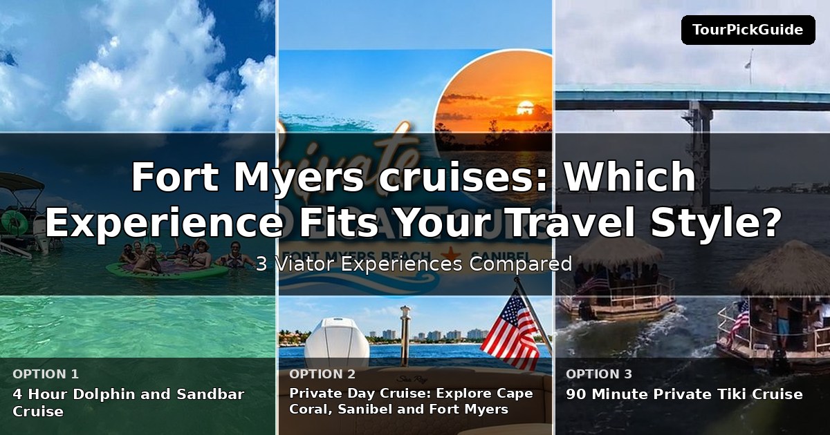 Fort Myers cruises – three Viator experiences compared
