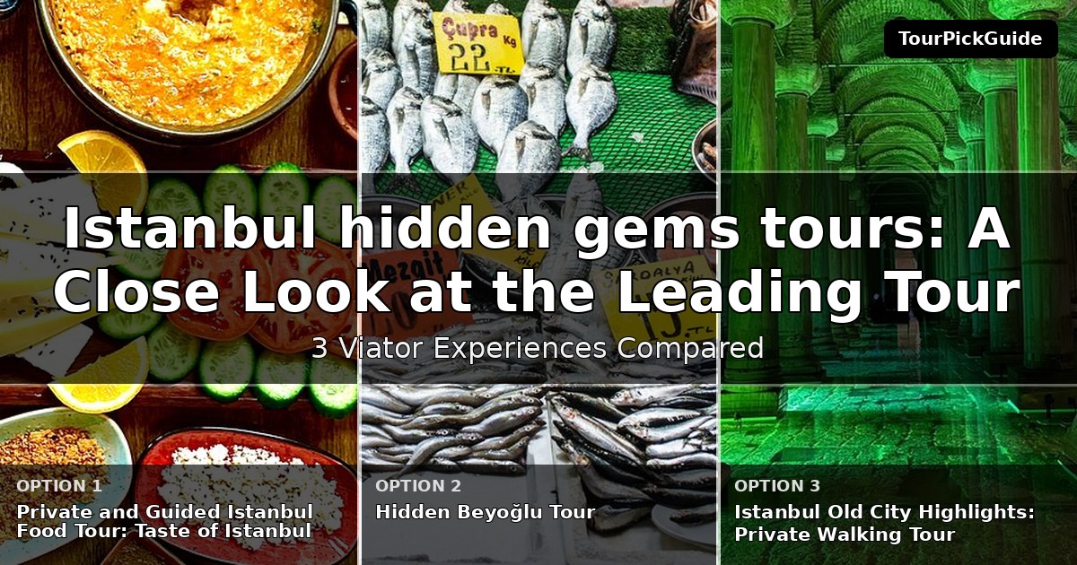 Istanbul hidden gems tours – three Viator experiences compared