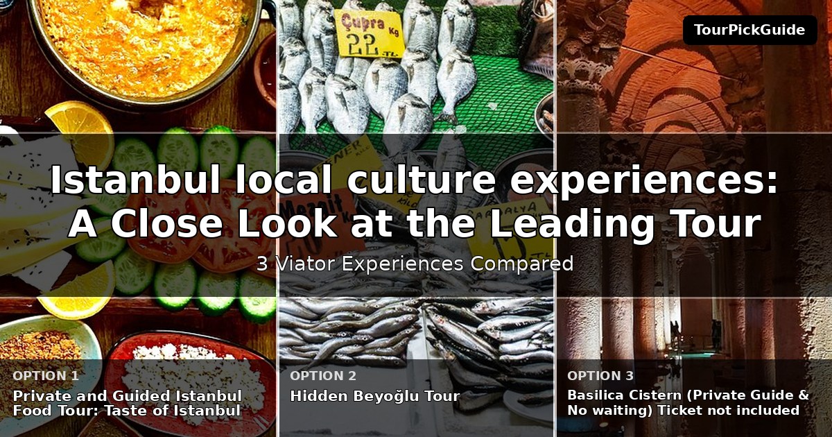 Istanbul local culture experiences – three Viator experiences compared