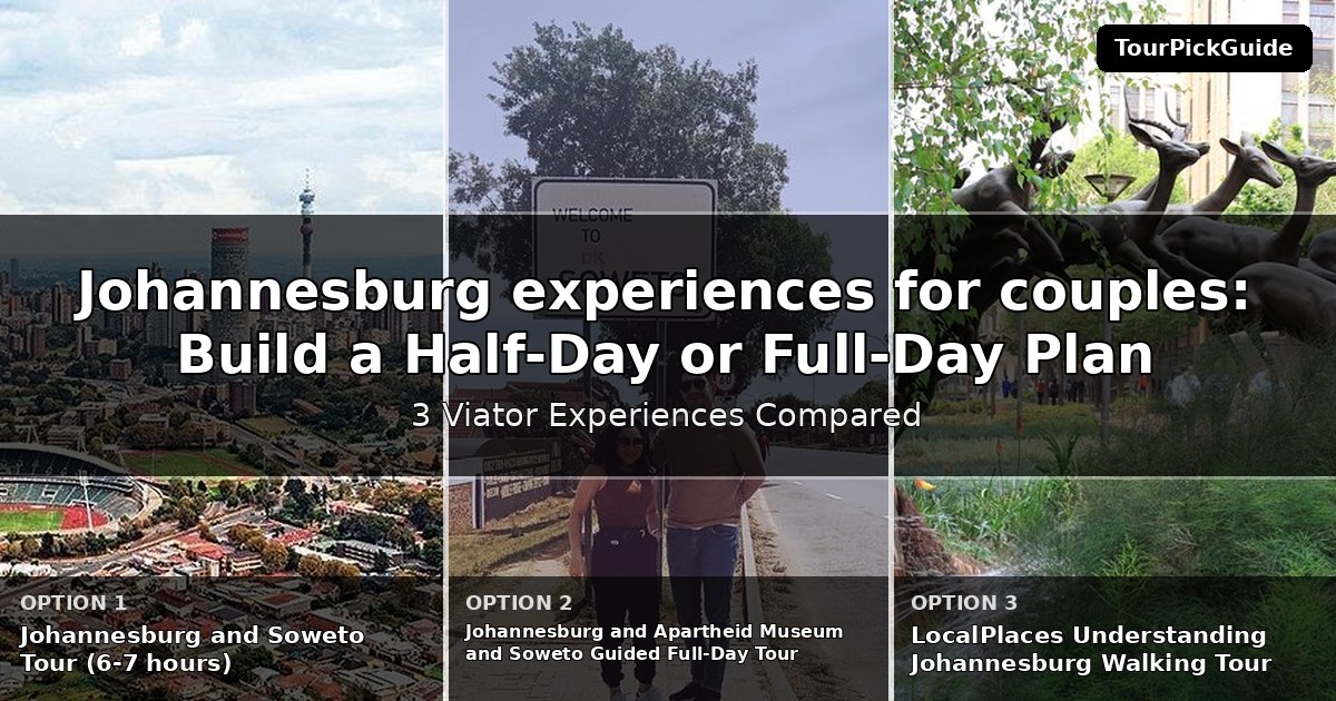 Johannesburg experiences for couples – three Viator experiences compared