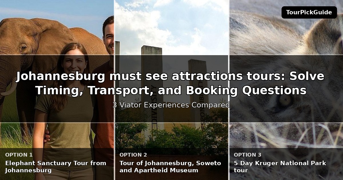 Johannesburg must see attractions tours – three Viator experiences compared