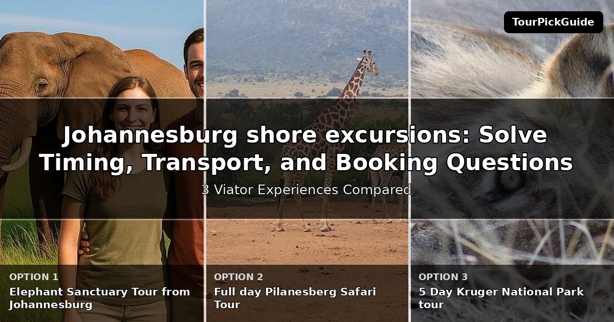 Johannesburg shore excursions – three Viator experiences compared