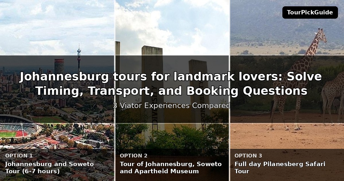 Johannesburg tours for landmark lovers – three Viator experiences compared