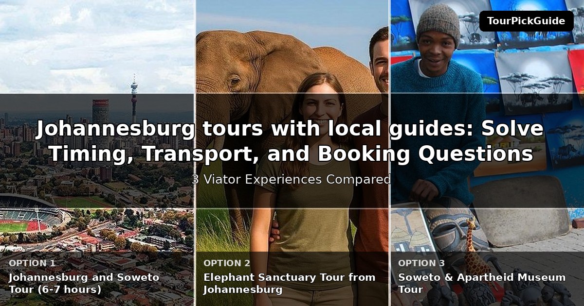 Johannesburg tours with local guides – three Viator experiences compared