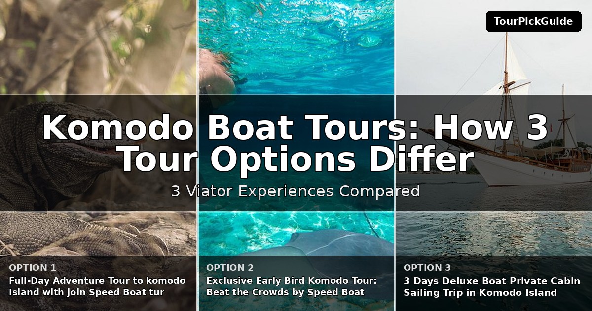 Komodo boat tours – three Viator experiences compared