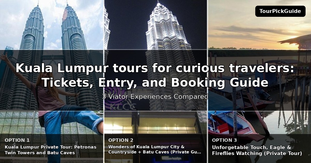 Kuala Lumpur tours for curious travelers – three Viator experiences compared