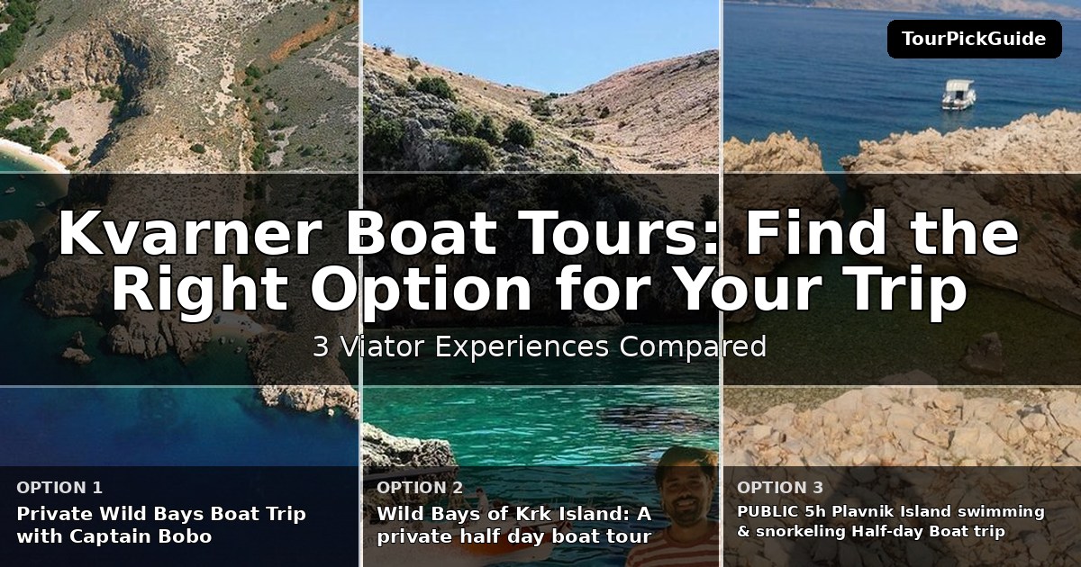 Kvarner boat tours – three Viator experiences compared