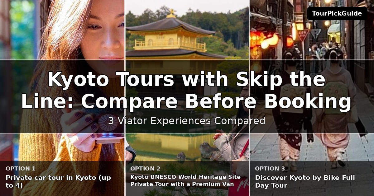 Kyoto tours with skip the line access – three Viator experiences compared