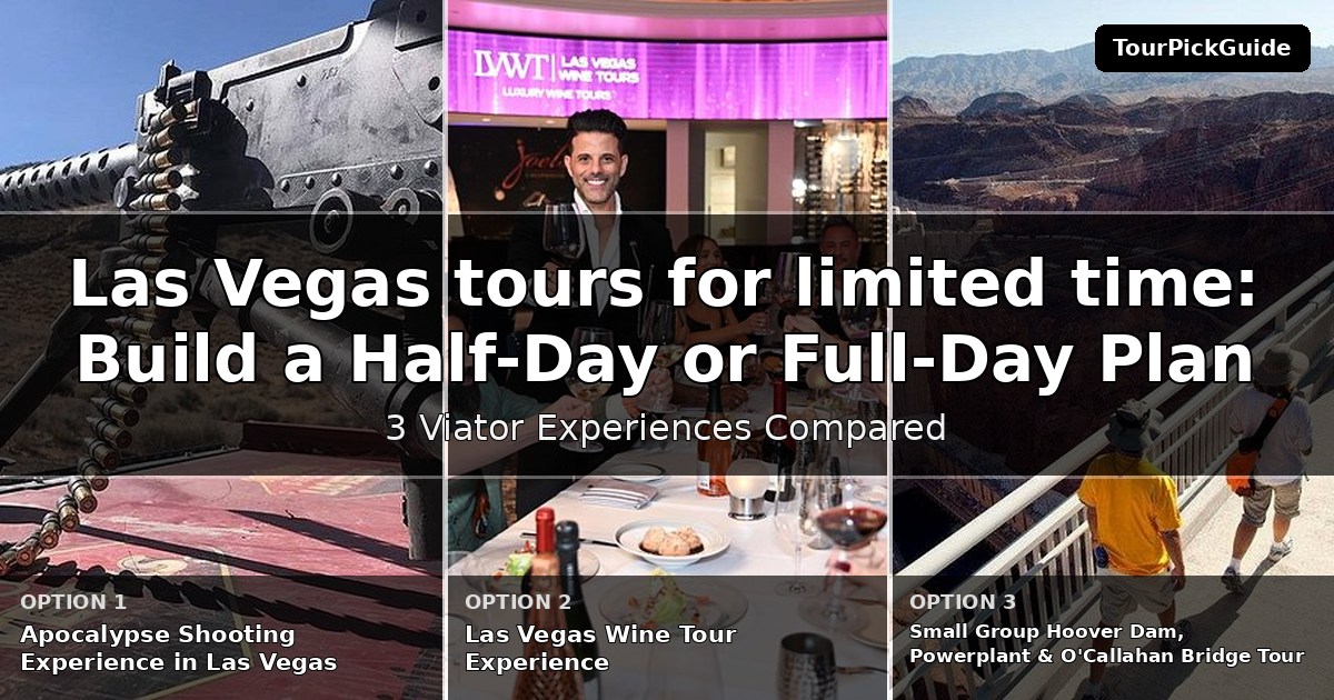 Las Vegas tours for limited time – three Viator experiences compared
