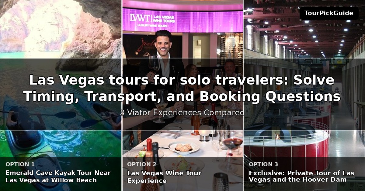 Las Vegas tours for solo travelers – three Viator experiences compared