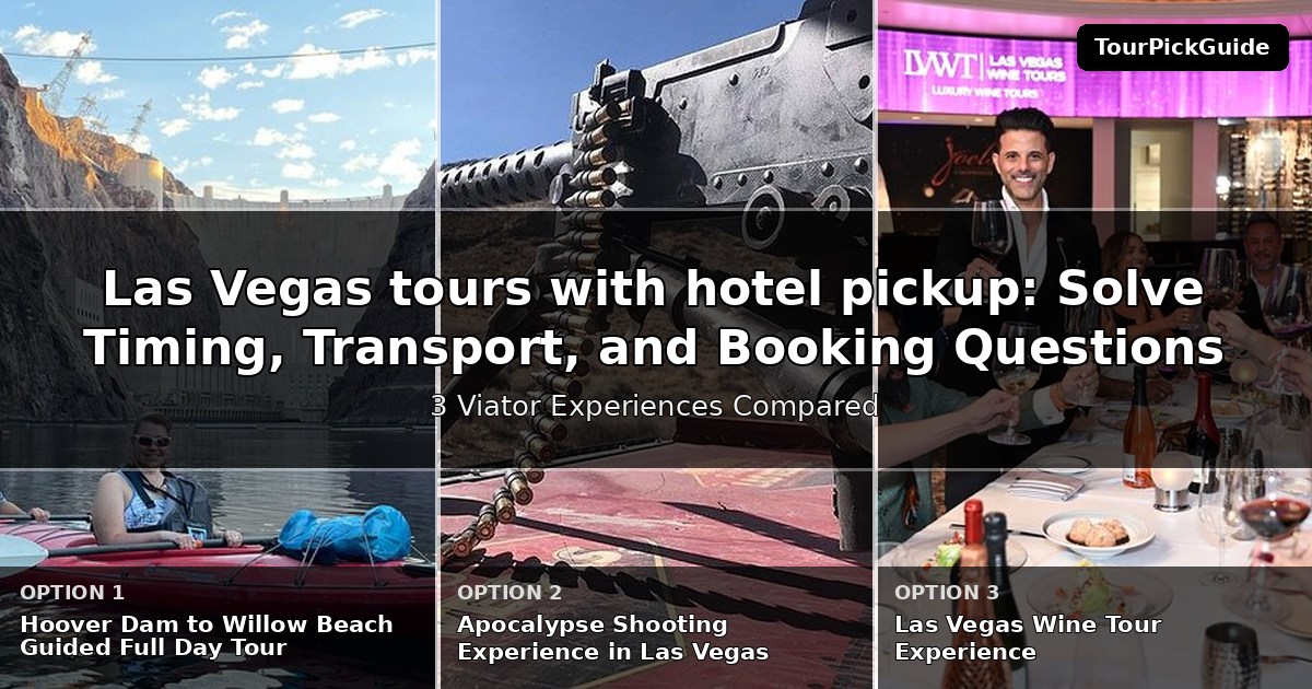 Las Vegas tours with hotel pickup – three Viator experiences compared