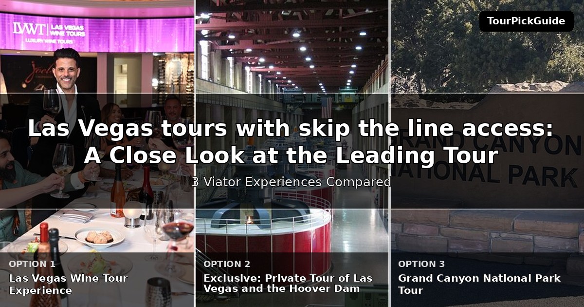 Las Vegas tours with skip the line access – three Viator experiences compared