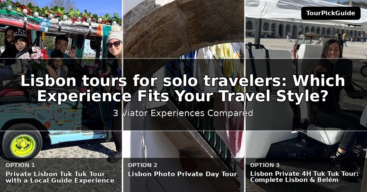 Lisbon tours for solo travelers – three Viator experiences compared