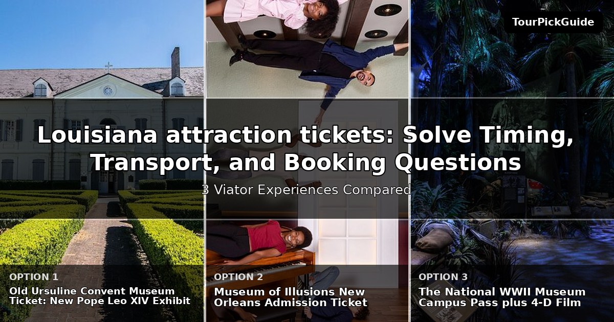 Louisiana attraction tickets – three Viator experiences compared
