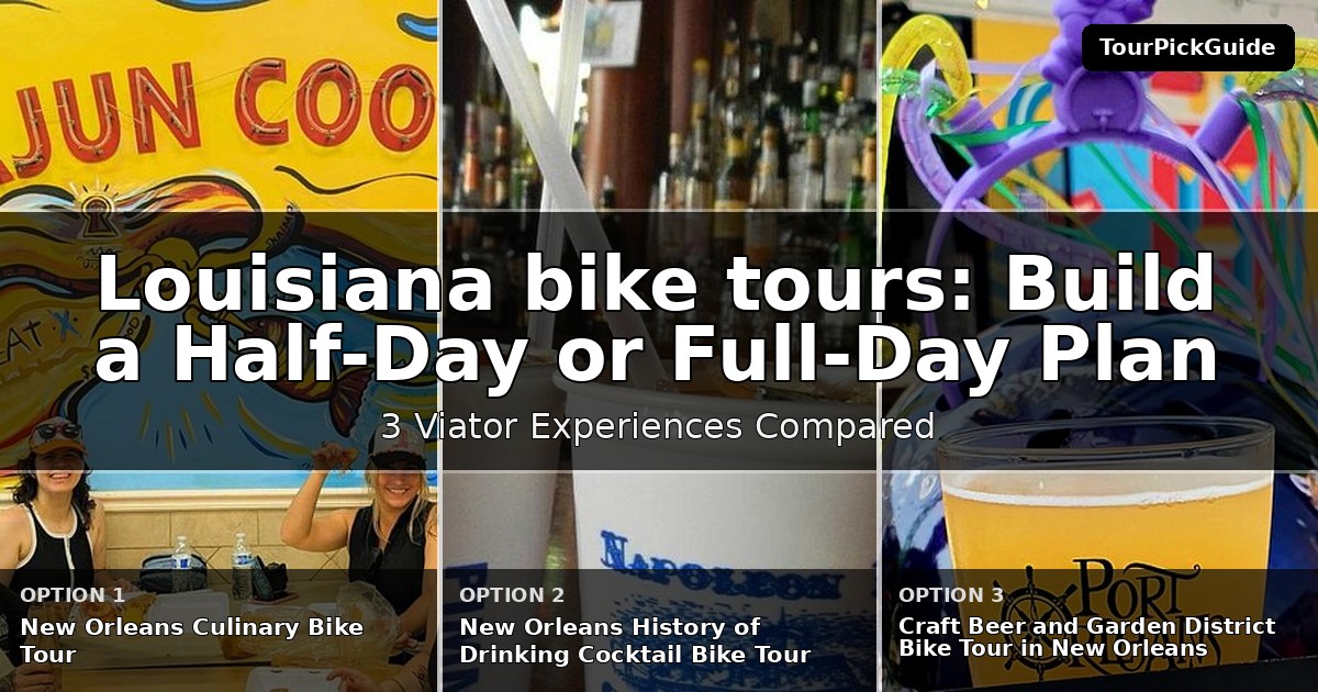 Louisiana bike tours – three Viator experiences compared