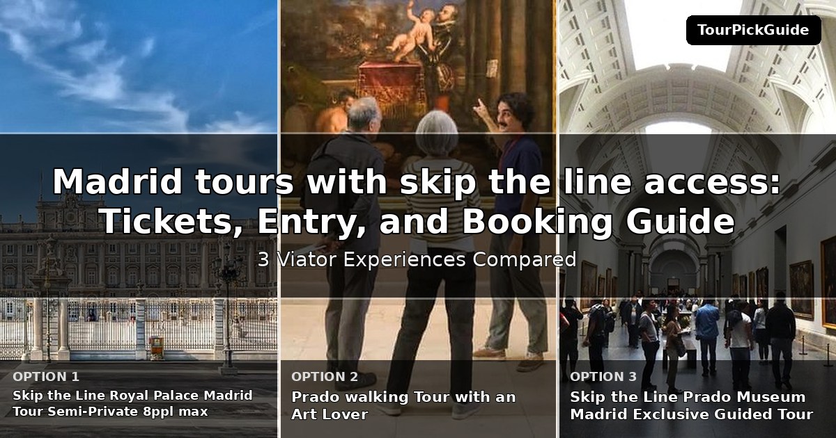 Madrid tours with skip the line access – three Viator experiences compared