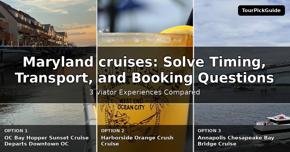 Maryland cruises – three Viator experiences compared