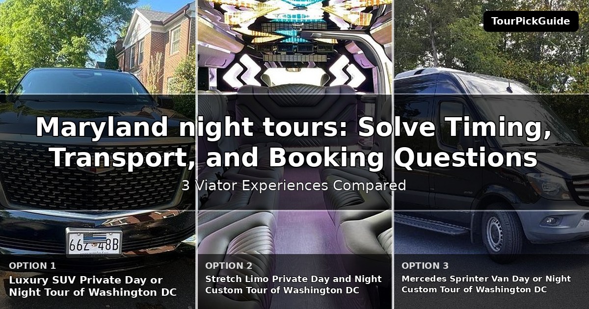 Maryland night tours – three Viator experiences compared