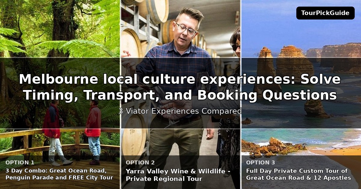 Melbourne local culture experiences – three Viator experiences compared