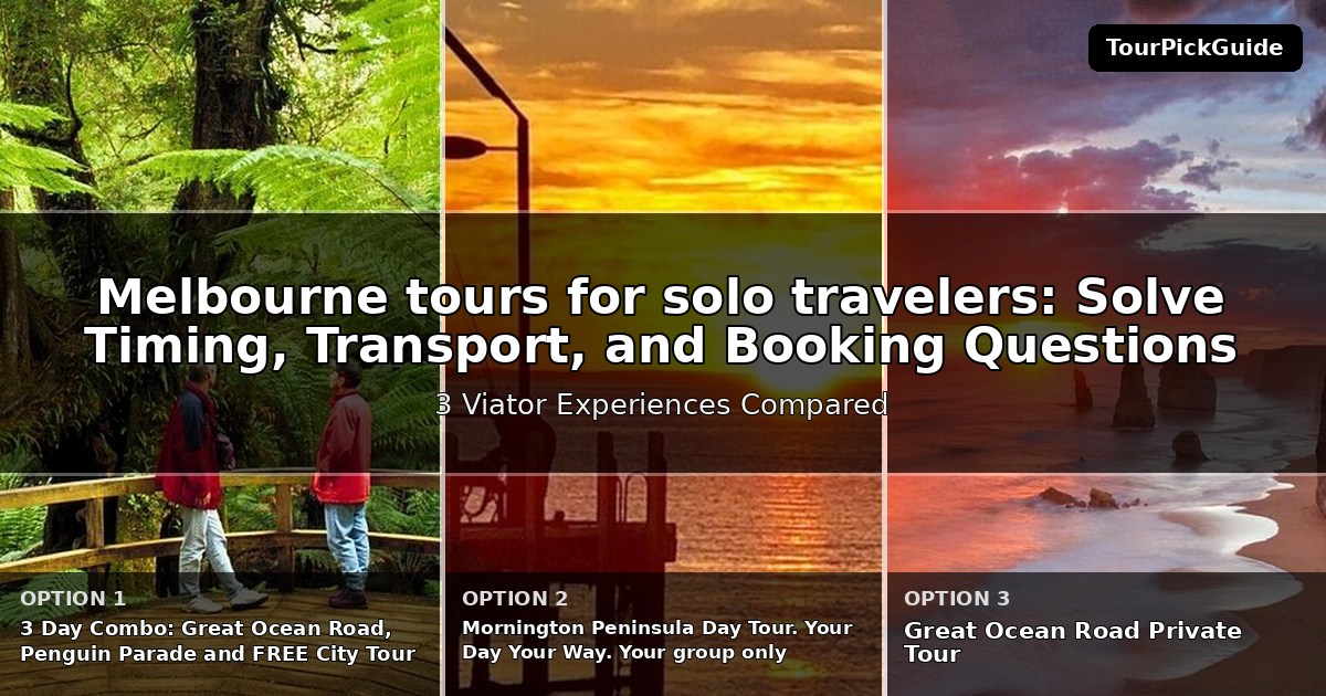Melbourne tours for solo travelers – three Viator experiences compared
