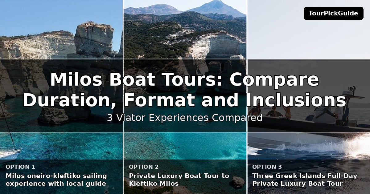 Milos boat tours – three Viator experiences compared